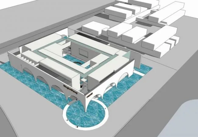 Sketchup文化模型|宁波万祺半水上游览馆，展览馆科技馆，展示中心，文化建筑，现代风格