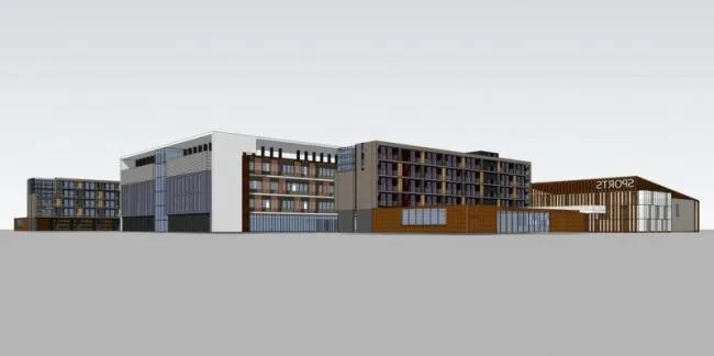 Sketchup学校模型|多层学校，校园教育建筑，现代风格