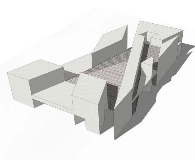 Sketchup文化模型|多层美国国家美术馆，文化建筑，现代风格