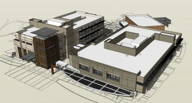 Sketchup学校模型|多层培训中心学校，校园教育建筑，现代风格