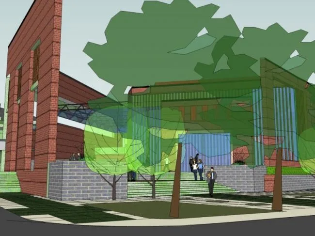 Sketchup学校模型|多层学校，校园教育建筑，现代风格